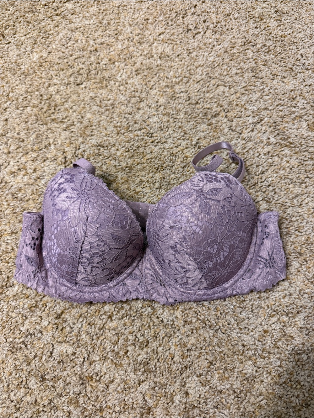 Adrienne Vittadini Lace Push-Up Bra in Lilac